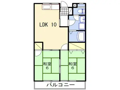 セトル青山(2LDK/2階)の間取り写真