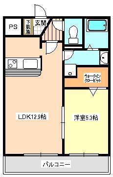 アクアクロス光の森(1LDK/4階)の間取り写真