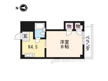 ハイツしらかば(1K/2階)の間取り写真