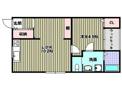 アーブルメゾン(1LDK/1階)の間取り写真