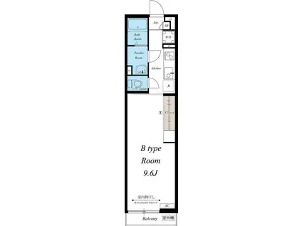 リブリ・HASUDA(1K/1階)の間取り写真