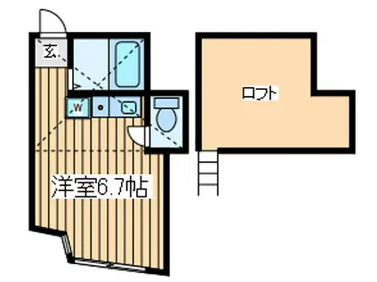 ユナイト西横浜ストラウド(ワンルーム/1階)の間取り写真