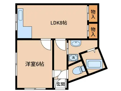 SOLEIL BUILL(1LDK/3階)の間取り写真