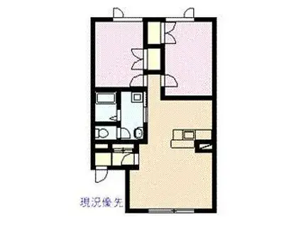 ポエム10.5(2LDK/2階)の間取り写真