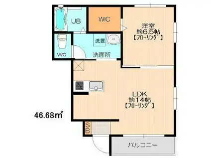 グリーンハウス姫 A(1LDK/1階)の間取り写真