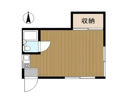 等々力ハウス(ワンルーム/1階)の間取り写真