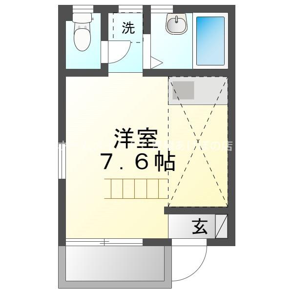 コーポ136(ワンルーム/2階)の間取り写真