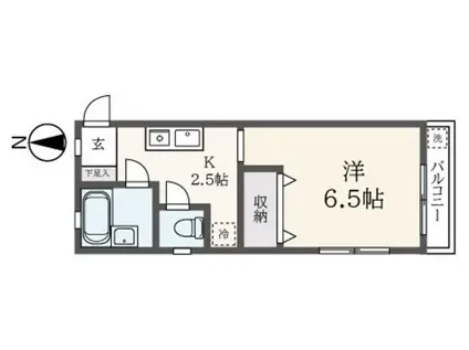 ローヤル久我山(1K/2階)の間取り写真