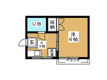 今井ハウス(1K/2階)の間取り写真