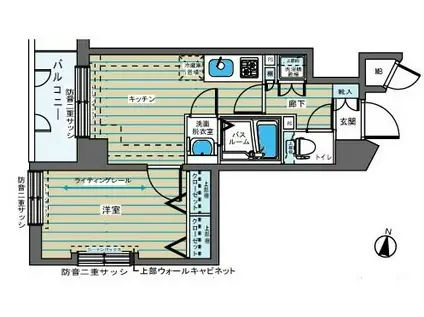 フェニックス荻窪参番館(1DK/7階)の間取り写真