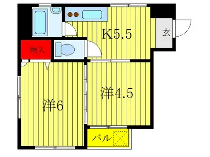 メゾン藤掛(2K/3階)の間取り写真