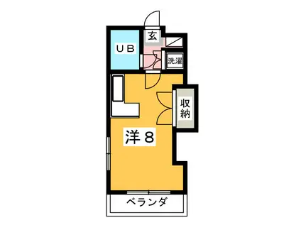 CASA K-RYU(ワンルーム/3階)の間取り写真