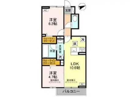 リンクベース2(2LDK/1階)の間取り写真