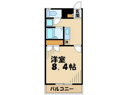 アンプルールフェールライム(1K/3階)の間取り写真