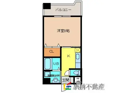 ARK鳥栖(1K/5階)の間取り写真