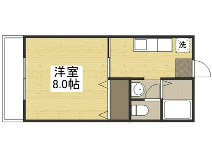 ブルームーン21(1K/1階)の間取り写真