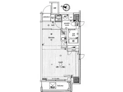 レオーネ亀戸(ワンルーム/2階)の間取り写真