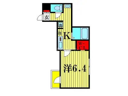 MELDIA大宮桜木町(1K/1階)の間取り写真