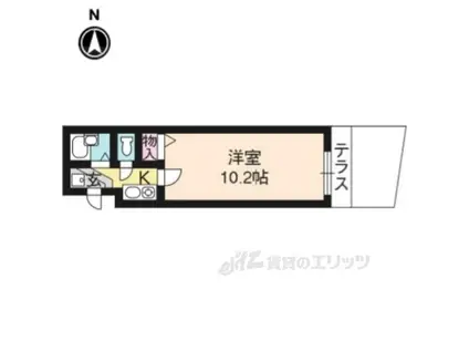 こんぺいとうの家(1K/2階)の間取り写真
