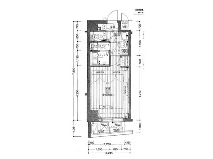 エステムプラザ世田谷千歳烏山(1K/7階)の間取り写真