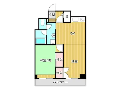 古町ツインタワーハイツ(2DK/4階)の間取り写真