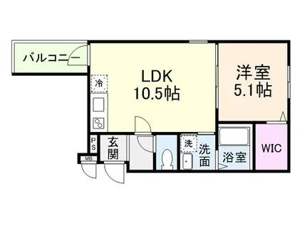 フジパレス住吉遠里小野V番館(1LDK/1階)の間取り写真