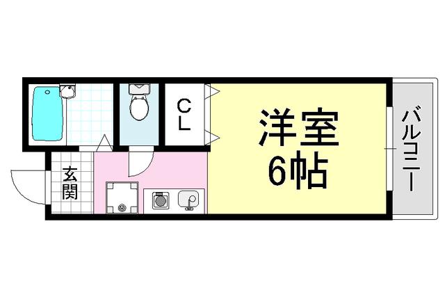 エクステンド南春日丘(1K/3階)の間取り写真