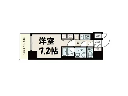 エス・キュート 丸の内(1K/3階)の間取り写真