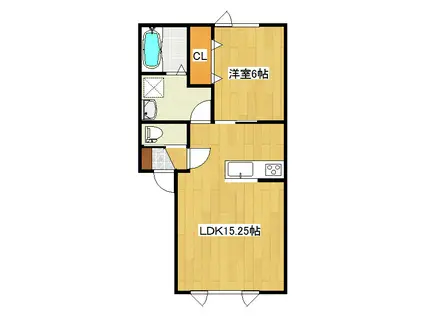 ドリーム21 VIII(1LDK/2階)の間取り写真