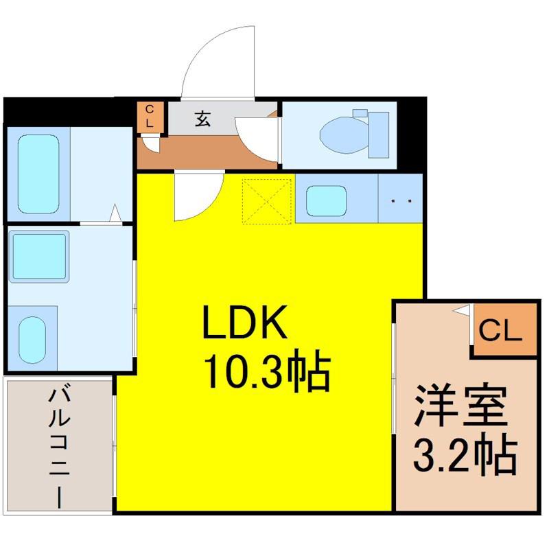JACK URASATOIV(1LDK/2階)の間取り写真