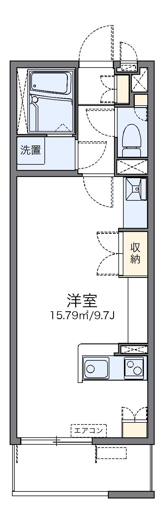 レオネクスト長府駅前(ワンルーム/1階)の間取り写真