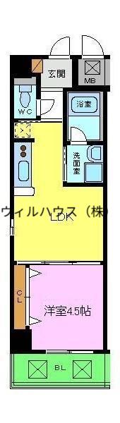 リアライズ深井駅前(1LDK/7階)の間取り写真