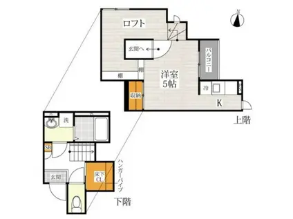 CB鳥栖ルミナス(1K/1階)の間取り写真