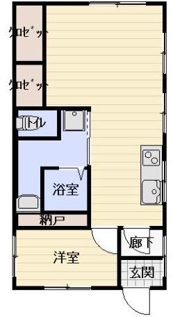 近藤マンション(1DK/3階)の間取り写真