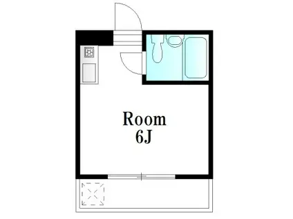 グリーンフジハイツ(ワンルーム/2階)の間取り写真