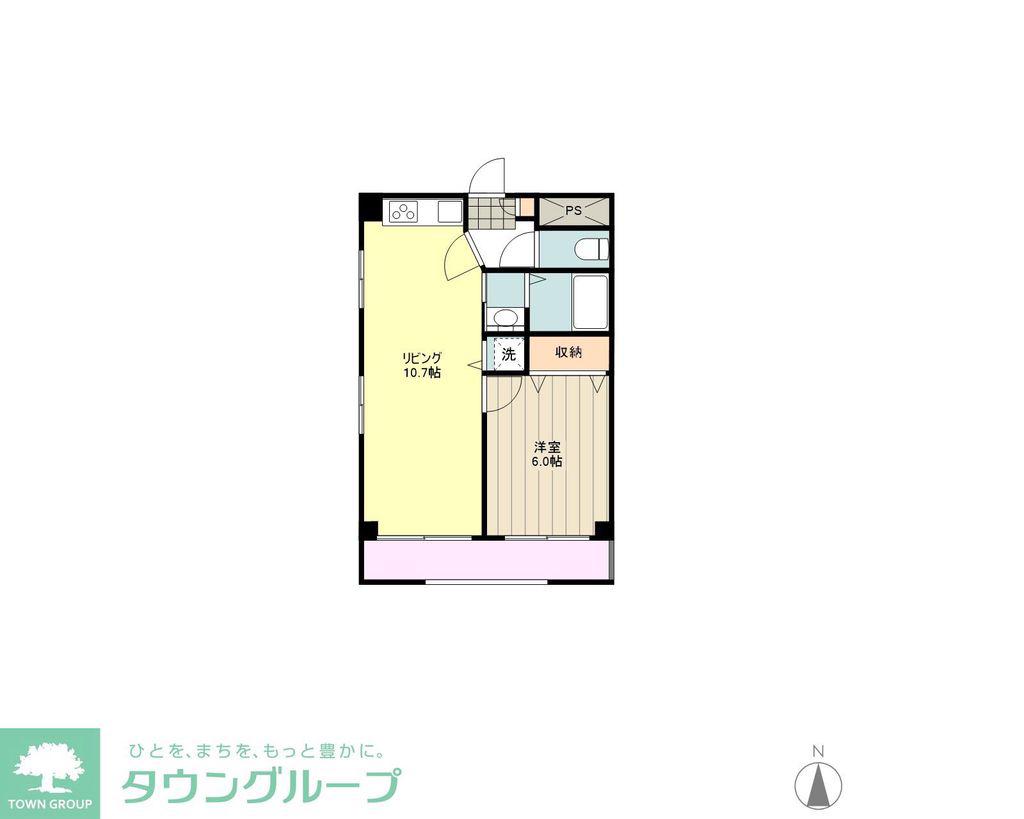プルマージュ国立(1LDK/3階)の間取り写真