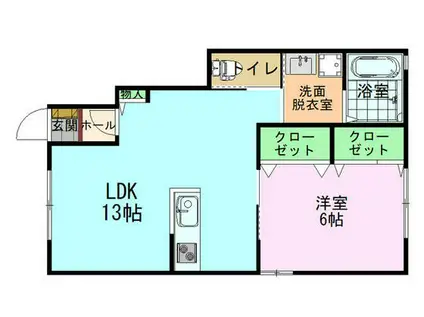 シャルマンコート(1LDK/1階)の間取り写真