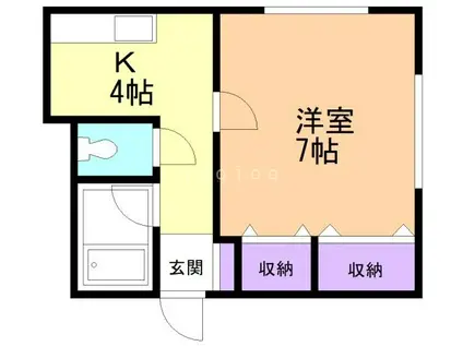 MIKASA A(1K/2階)の間取り写真