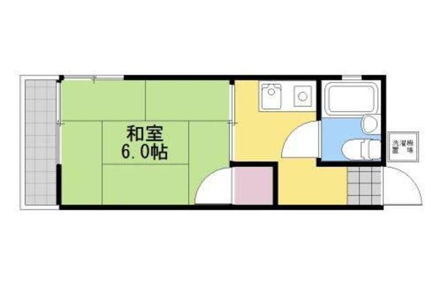 コーポ大島(1K/2階)の間取り写真