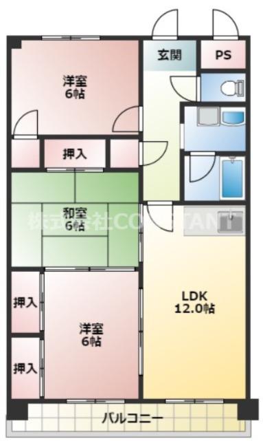 アマ・デトワールI(3LDK/3階)の間取り写真