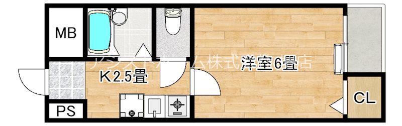 プレアール柳之町(1K/4階)の間取り写真