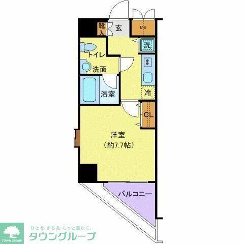メインステージ王子(1K/4階)の間取り写真