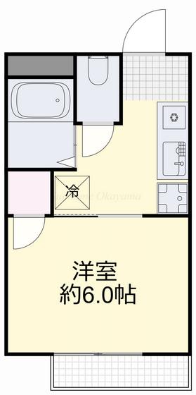 富田ハイツ(1K/1階)の間取り写真