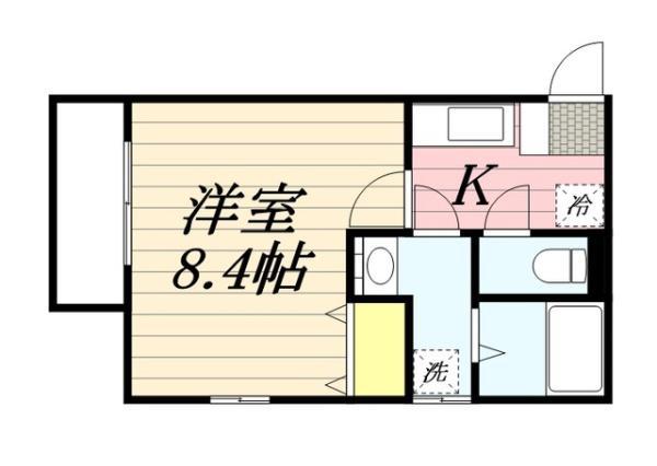 リブレア津福本町A棟(1K/1階)の間取り写真