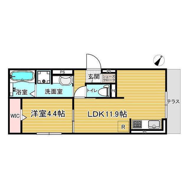 セラフィーナ(1LDK/2階)の間取り写真