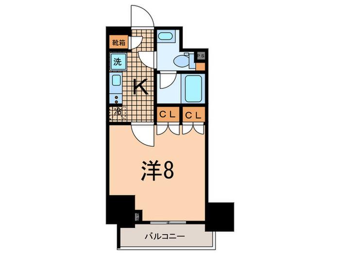 ステラメゾン三軒茶屋(1K/13階)の間取り写真