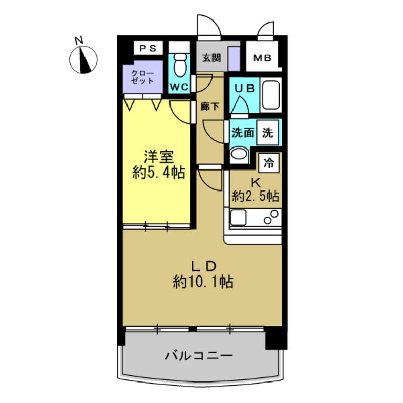 リンデンバウムJ3(1LDK/4階)の間取り写真