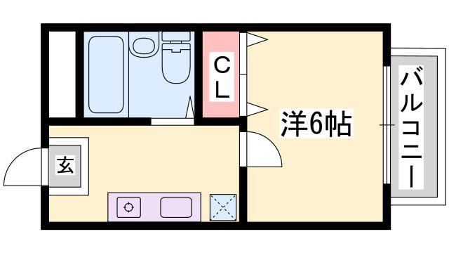 藤井第2ハイツ(1K/2階)の間取り写真