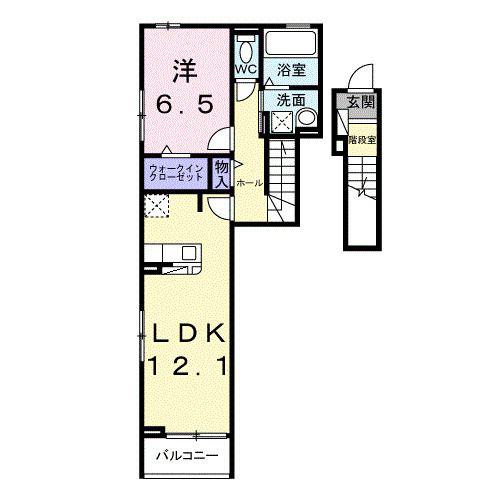 ウェルコナン I(1LDK/2階)の間取り写真