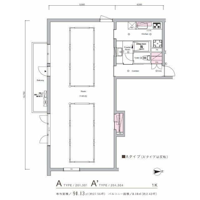 SYLA TERRACE KAMAKURA(1K/3階)の間取り写真